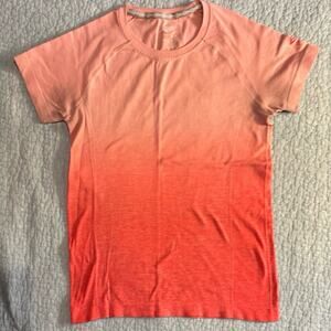 Umbro Girls Size L (10/12) Pink Ombre Short Sleeve Shirt